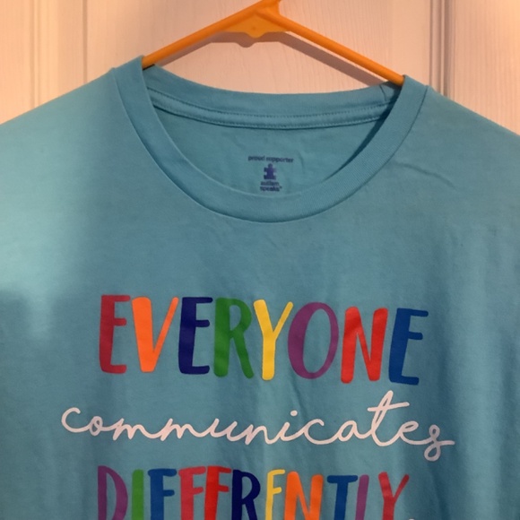 PROUD SUPPORTER AUTISM SPEAKS TEAL T-SHIRT Size M - Picture 7 of 14